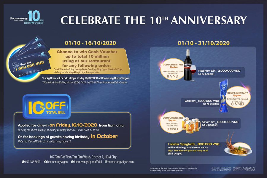 Celebrate Our 10th Birthday With Marvelous Special Offers