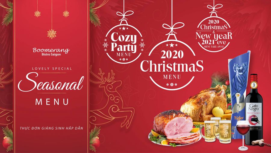 LOVELY SPECIAL MENU FOR A MERRY CHRISTMAS AT BOOMERANG