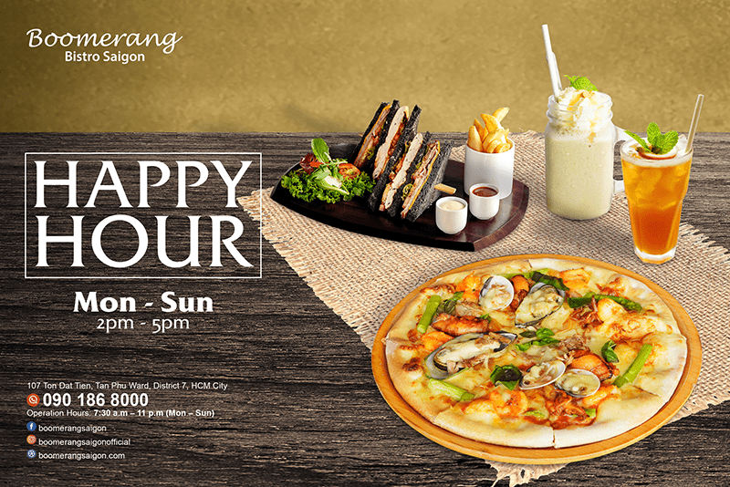 HAPPY HOUR – ƯU ĐÃI BẤT NGỜ KHUNG GIỜ VÀNG 2PM – 5PM